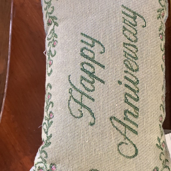 Happy Anniversary Decorative Pillow by the Manual Woodworkers and Weavers - Picture 14 of 15